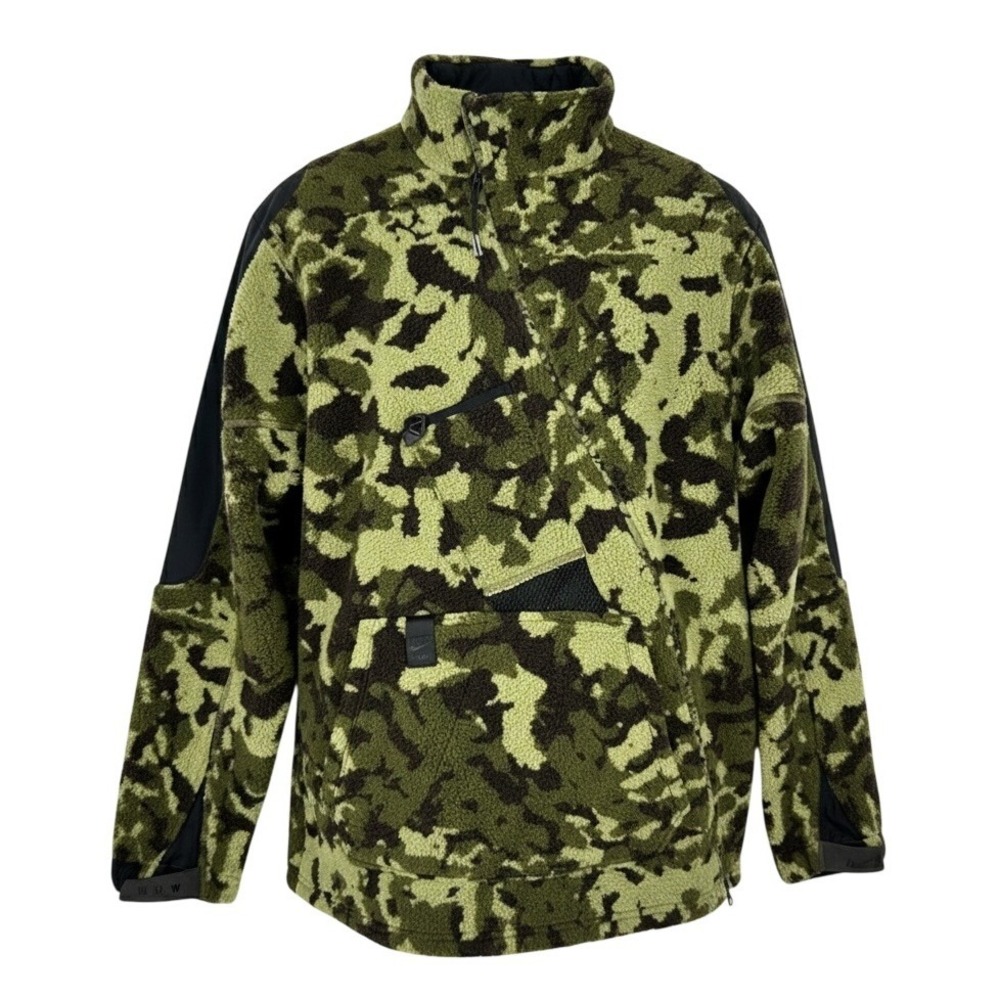 Nike x Matthew Williams MMW 2.0 Camouflage Fleece Pullover Jacket Size S - CJ